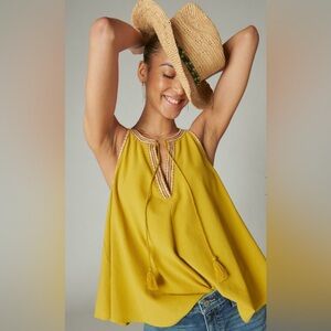 Lucky Brand ☘️ Embroidered Peasant Swing Tank